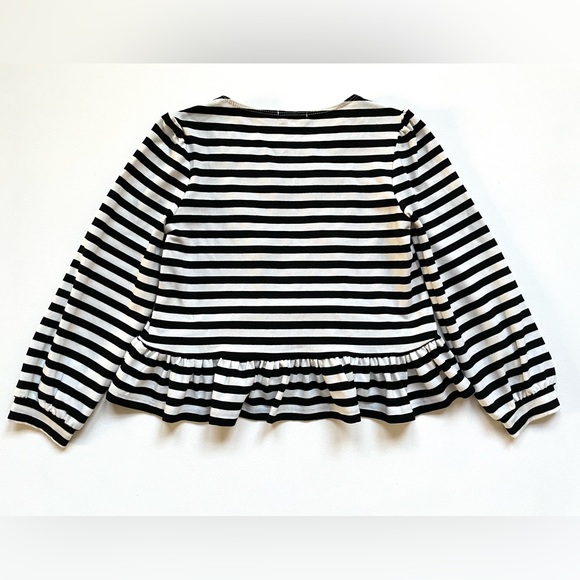EUC Kate Mack Valentine’s Day Heart Embroidered Striped Top 6X - Picture 10 of 12